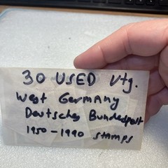 30 USED/Cancel mixed West Germany Deutsche Bundespost 1950-1990 Stamps. $1Ships.