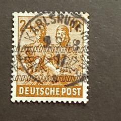 BAND AUFDRUCKE 24PF DEUTSCHE POST VF USED GERMANY DEUTSCHLAND