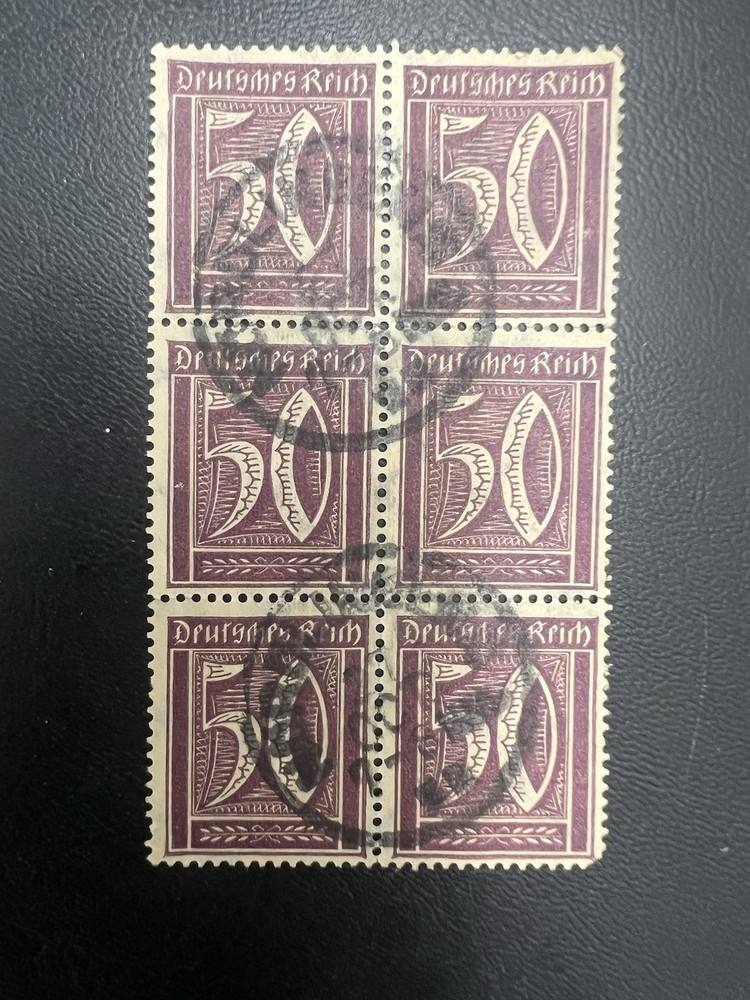 Germany Deutsches Reich Used Stamp Collection 50 15 30 Orange Green Purple