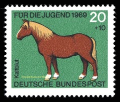 EBS Germany 1969 – For Youth – Horses – Michel 578-581 – MNH**