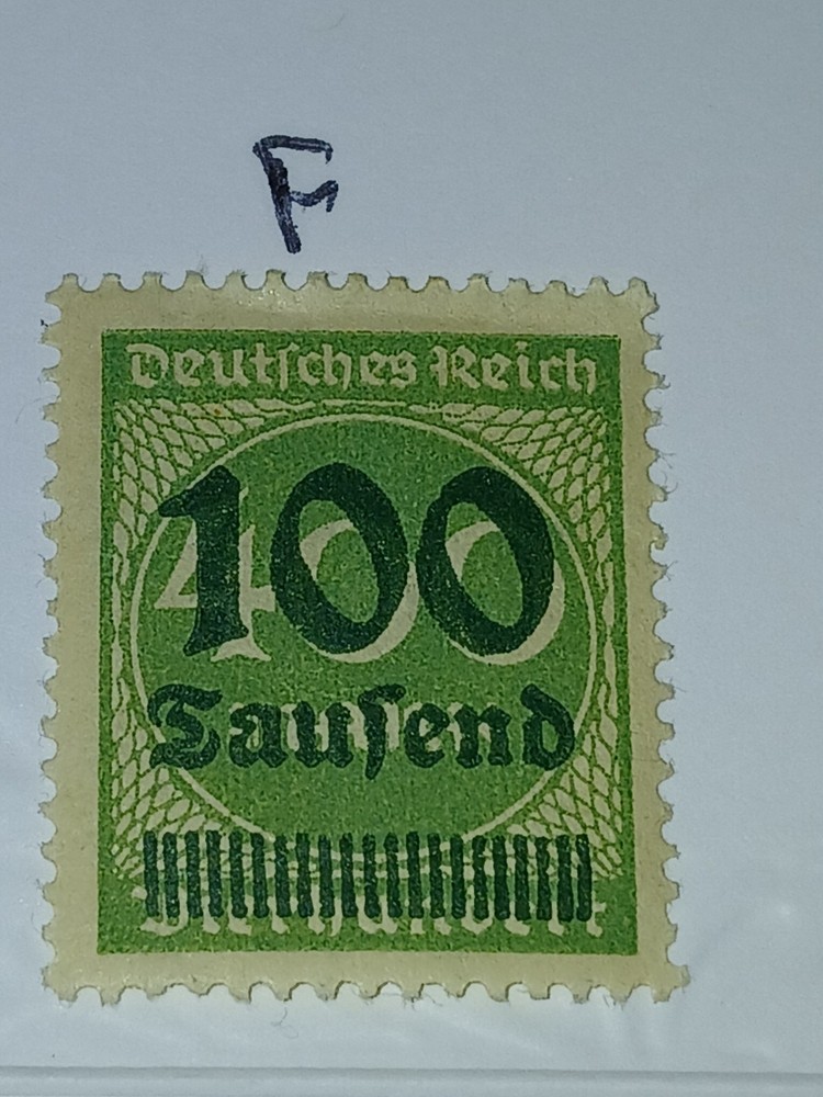 GERMANY Deutsches Reich Stamp ~ 100 Saufend Over 400 MARK (Overprint)