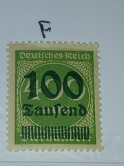 GERMANY Deutsches Reich Stamp ~ 100 Saufend Over 400 MARK (Overprint)