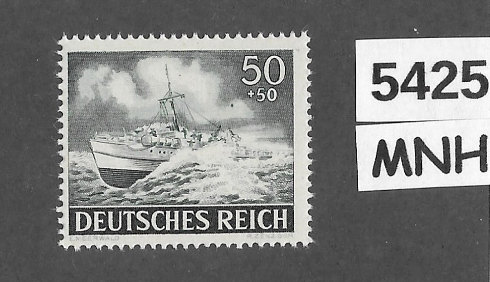 #5425 MNH Stamp B229 WWII 1943 Germany Third Reich Military Navy Patrol boat