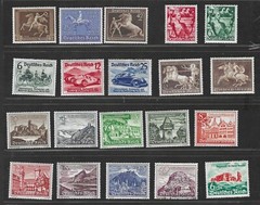 GERMANY 1938-1940 SEMI-POSTALS MINT NEVER HINGED SC. B90, B134-136, B144, B145
