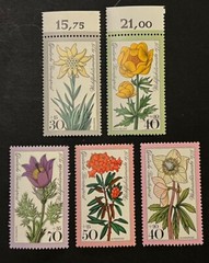 Travelstamps: Germany Stamps Scott #B521-B255 Humanitarian Relief/Flowers MNH OG