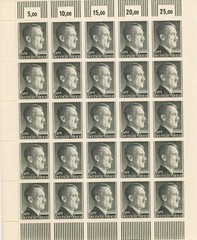 Stamp Germany Mi 799 Sc 524 Sheet 1941 WWII 3rd Reich 1RM Hitler German MNG