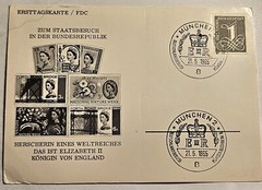 Germany, VINTAGE 1965 „HISTORIC QE-II VISIT“ First Day Cover/Card, Dated 21.5.65
