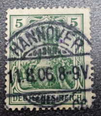 Stamp Germany Deutsches Reich Germania 5 Pfennig 1906 Mi. Nr. 85 [🇩🇪39672-4]