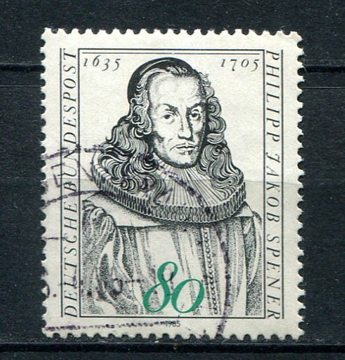Germany – BRD : Philipp Jakob Spener stamp from 1986 – used