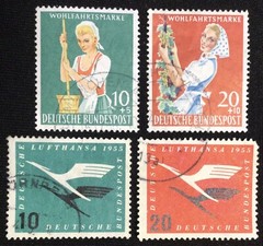 GERMANY 1955-1964 Deutsche BundesPost Stamps Postage Collection Lot Used Mint MH
