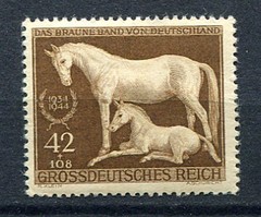 German Reich WW II : Horse Race stamp from 1944 – mint