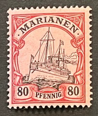 Travelstamps: GERMANY MARIANEN STAMPS Kaiser’s Yacht Mint OG H 80pf UNWMK