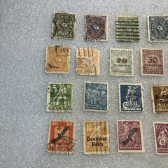 20 USED/HR mixed Deutsches Reich/Germany/Bayern Stamps; 1933- 1945; $1 Ships.