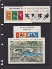 Lot Stamp Germany Post WWII Bundapost Sheets Olympics 1972 1976 MNH