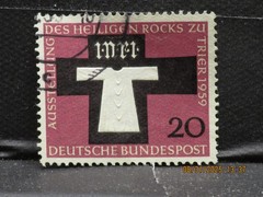 The listing:(1)1959 Exhibition of the Holy Coat 20Pf German Postage Stamp-LH