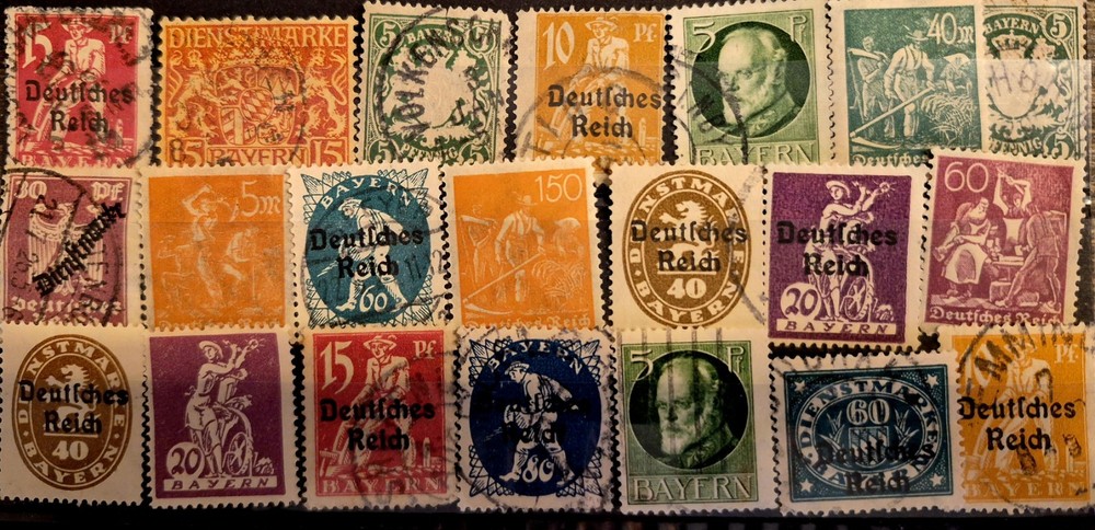 1914-20 Germany BAVARIA (Lots #444) STAMPS Used Collection