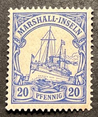 Travelstamps: GERMANY MARSHALL ISLANDS STAMPS Kaiser’s Yacht 20pf MOGH UnWMK
