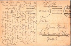 WWI Feldpost Postcard 1915 Nuremberg Military Hospital Train R Lazarettzug