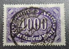 Stamp Germany Reich 4000 Mark 1923 Infla Berlin Mi. Nr. 255 [🇩🇪39150-7]