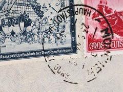 1944 Germany Registered Cover München Bayreuth Reichspost Mi 888-891 WWII