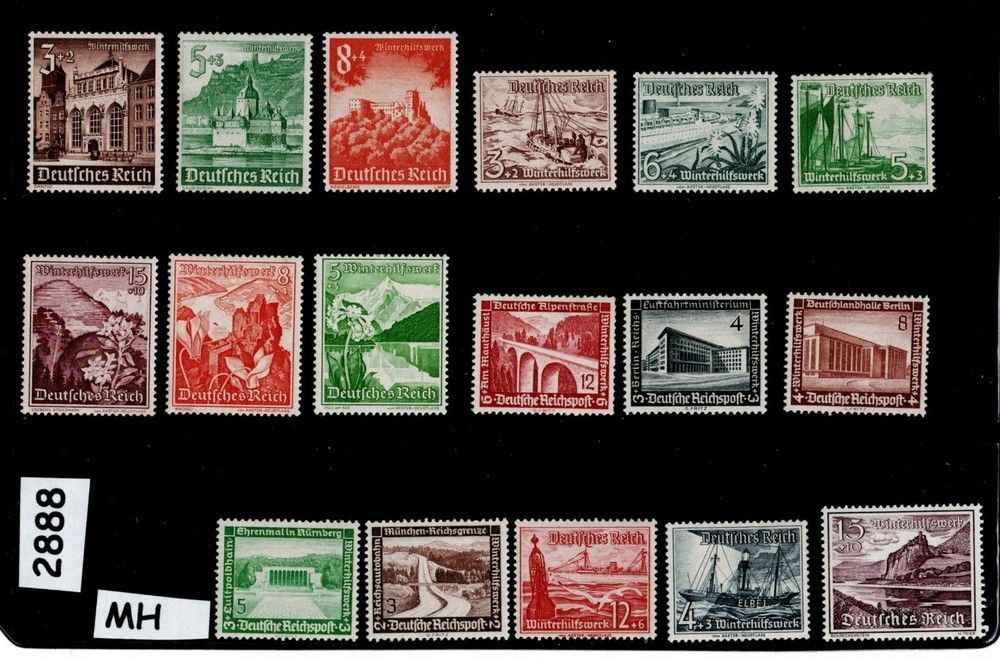 MH stamp collection 1936 – 1940 Winter relief Third Reich WWII Germany #2888
