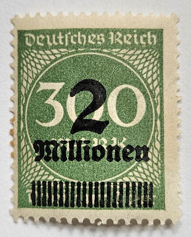 Germany VINTAGE, 1923, 3rd REICH Overprint, 3 Million/300 Mark, Mint, MH, Sc#270