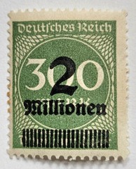 Germany VINTAGE, 1923, 3rd REICH Overprint, 3 Million/300 Mark, Mint, MH, Sc#270