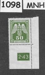 MNH stamp Third Reich official Sc 015 WWII Germany Occupation BaM 1943 #1098