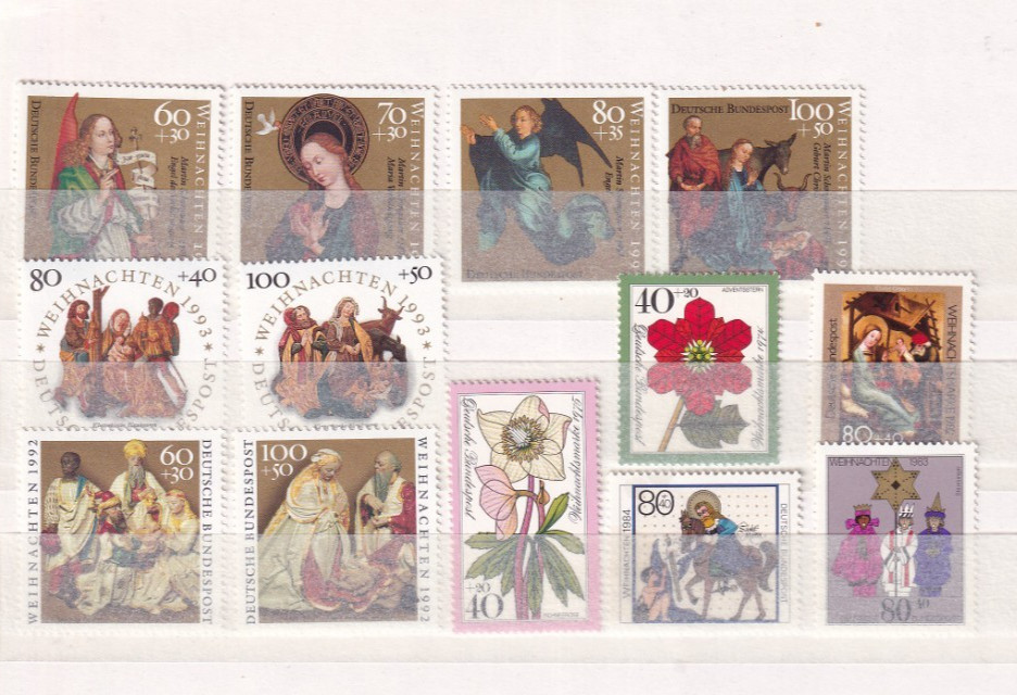 Bundesrepublik MNH ** Lot Christmas issues