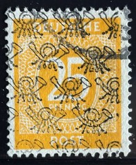 GERMANY – Scarce #594D Overprint On 25Pfg. Used – CV $200