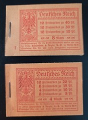 Rare German Empire Stamp Booklets MH 13 1920 & MH 14 1921 Deutsches Reich MNH