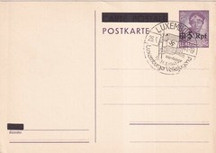 German Third Reich Postal Card Luxemburg People’s Youth Day March 26 1941 Cancel
