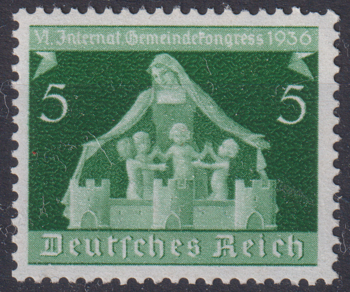 Germania Deutsches Reich Impero tedesco 1936 Congresso Enti Locali MNH 1 Valore