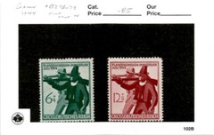 Germany, Postage Stamp, #B278-B279 Mint NH, 1944 WWII Soldier (AD)