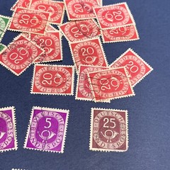 GERMANY 1950’s LOT OF 75 POSTHORN STAMPS, INVESTOR LOT