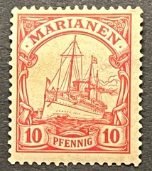 Travelstamps: GERMANY GERMAN MARIANEN STAMPS Kaiser’s Yacht MOGH 10pf UNWMK
