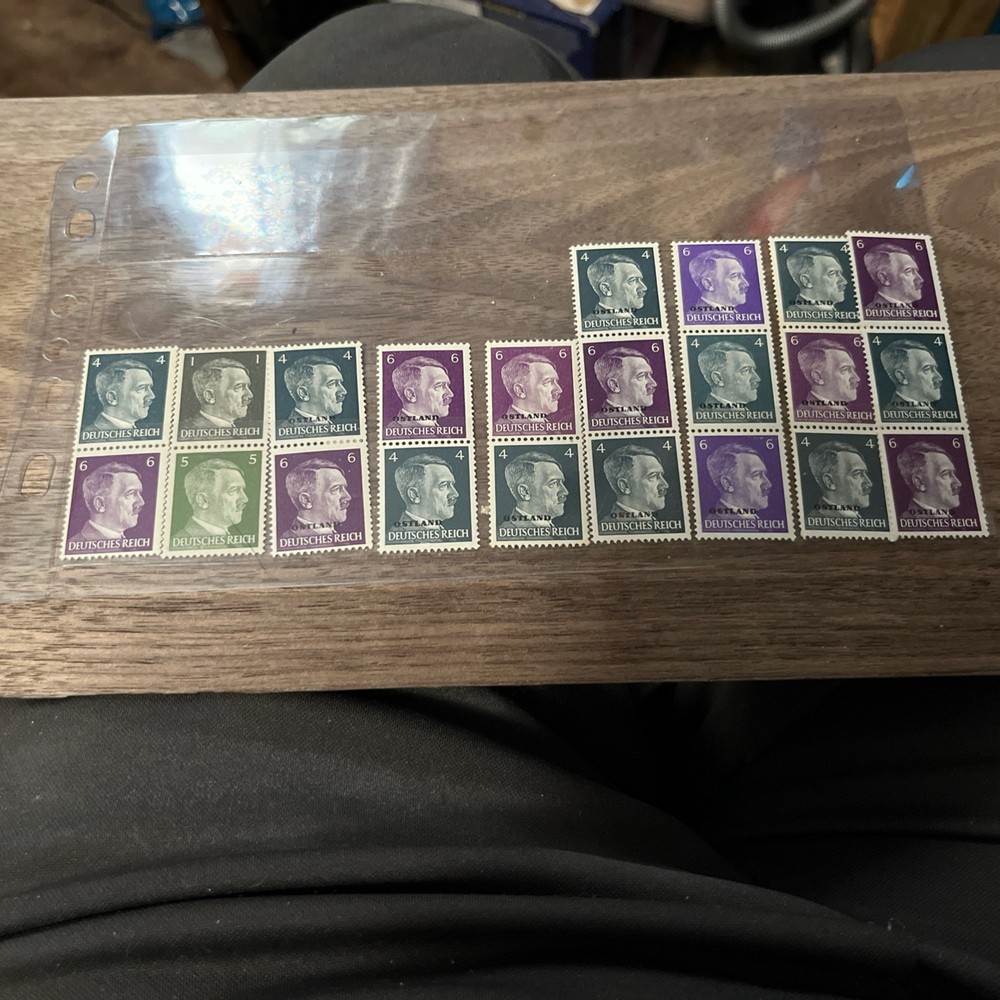 GERMANY SE-TENANT OSTLAND (RUSSIA) 4-STRIPS OF 3; 5 STRIPS OF 2 (MNH/MH) 1209