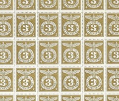 MNH stamp sheet Sc B217 1943 Imerial Eagle & Swastika Third Reich era Germany