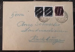 1945 Dresden Germany Cover Post WW2 provisional Circle Overprint To Radeburg
