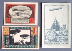 GERMANY Russia 1919-23/34 ZEPPELIN Motiv Emergency Money Banknotes Collection