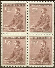 Stamp Germany Bohemia B&M Mi 087 Sc B11 Block 1942 WW2 Fascism Hitler Hitler MNH