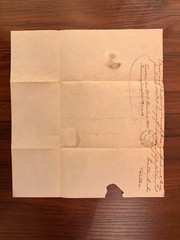 1850s Prussia Berlin Folded Letter Concentric Rings Wax Seal Postal History