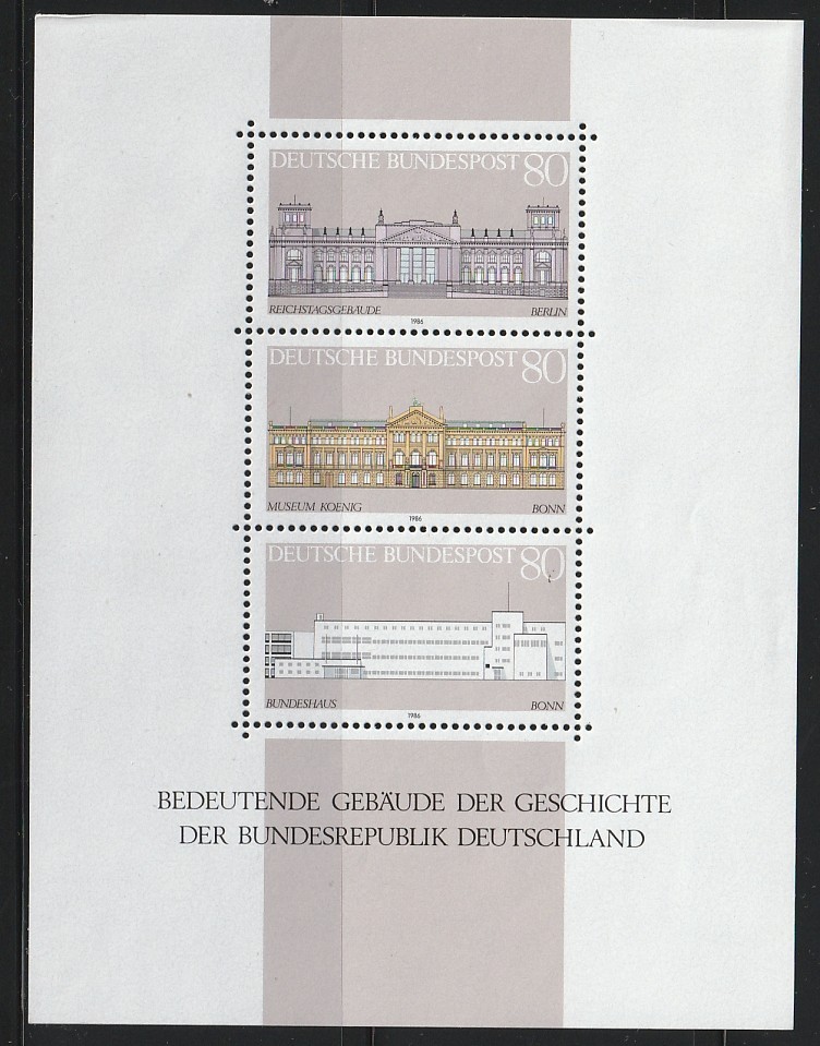 Germany 1986 Sc # 1466 Reichstag s/s MNH OG