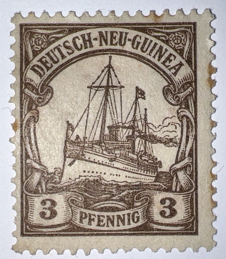 Travelstamps: GERMAN NEW GUINEA STAMPS Scott #20 Kaiser’s Yacht, MOGH WMK