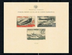 Nazi German Third Reich 1938 Spain Submarine Mail Stamps MNH WWII WW2