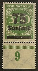 Travelstamps: Germany Stamps Mi 286 – 75,000 on 300 Mark – Mint MNH OG