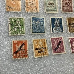 20 USED/HR mixed Deutsches Reich/Germany/Bayern Stamps; 1933- 1945; $1 Ships.