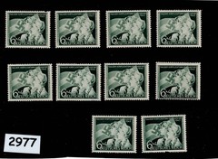 Unused stamps X 10 Hitler youth Third Reich era Germany Swastika WWII #2977