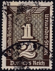 Stamp Germany Revenue WWII Fascism War War Era KDF Urkunden Selection U 1