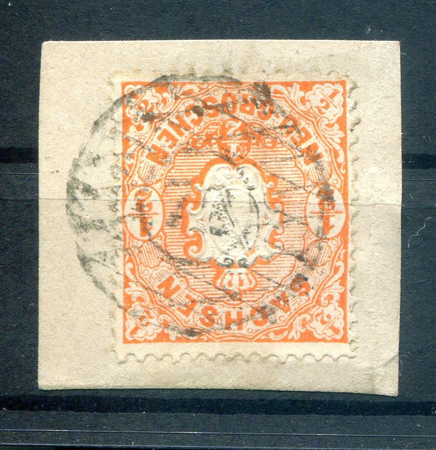 Saxony Number Plate 72 MARIENBERG on 16 on Coat of Arms Embossed (10363)